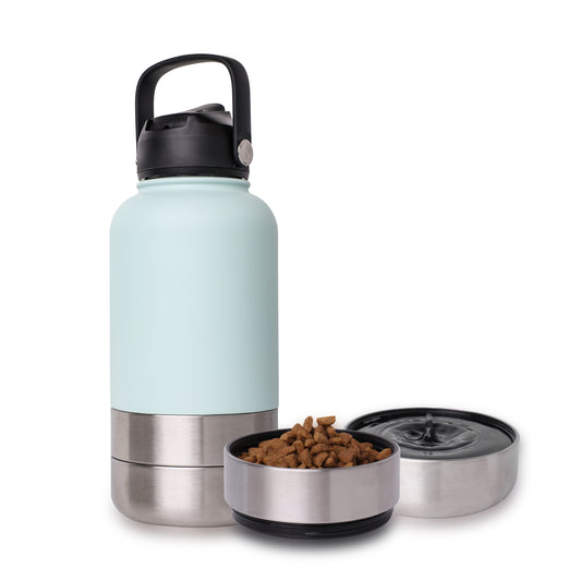 3 in 1 Stainless Steel Portable Dog Water Bottle
